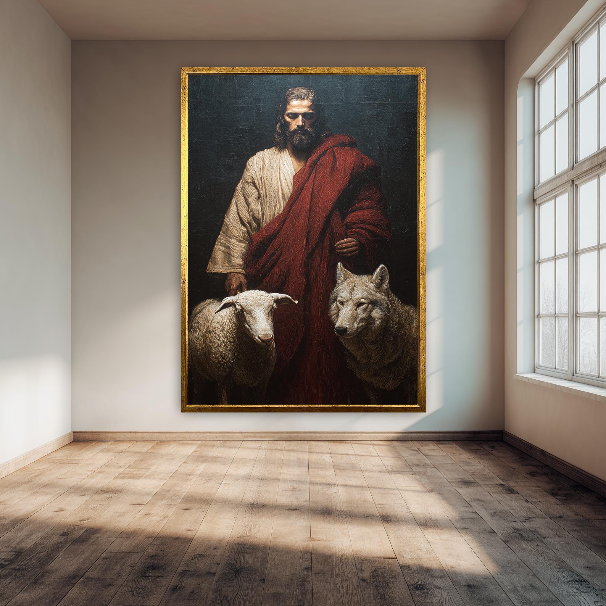 Jesus Christ Canvas Art – Christian Wall Decor | Sacred Faith Artwork for Home