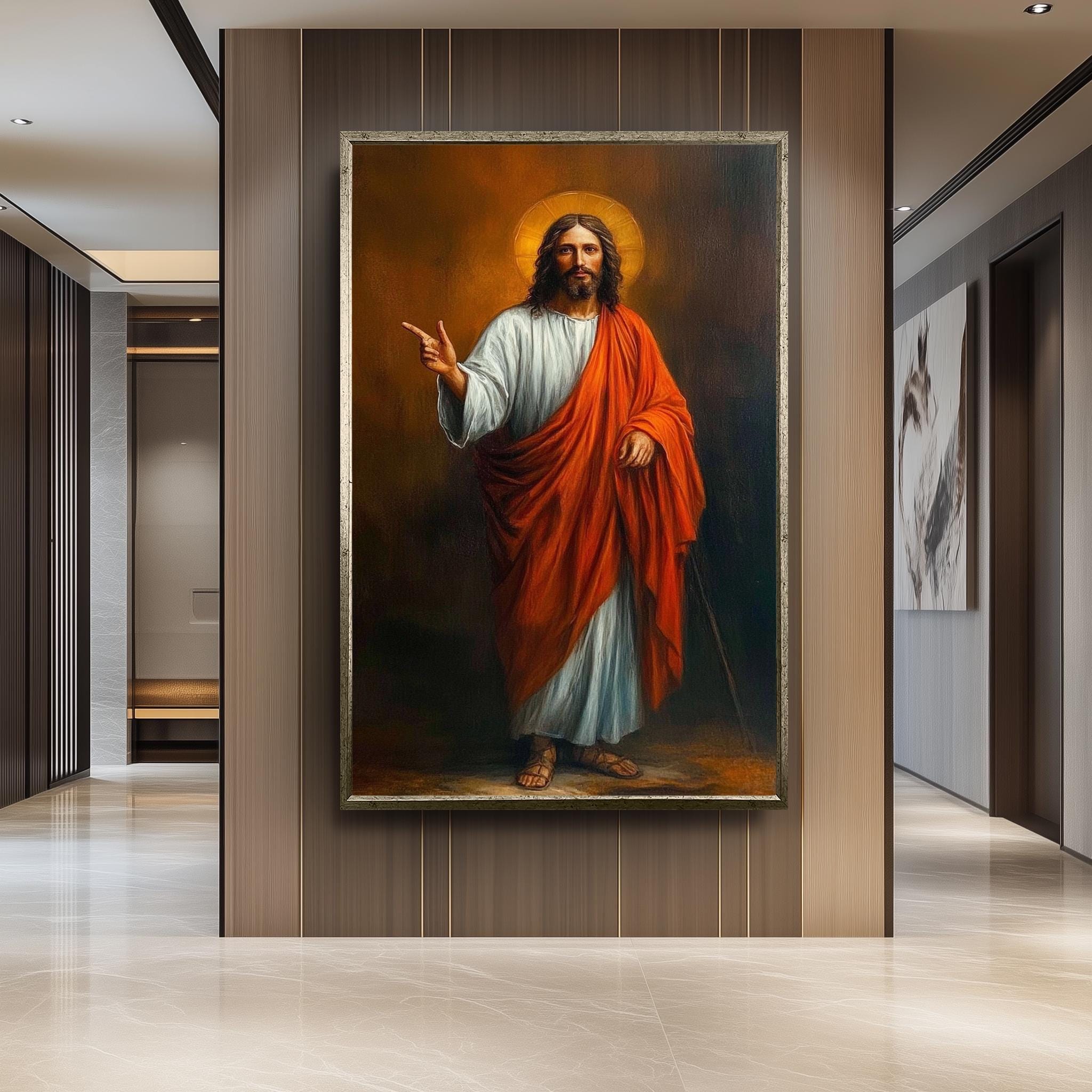 Jesus Christ Canvas Painting – Vintage Religious Wall Art | Christian Home Decor