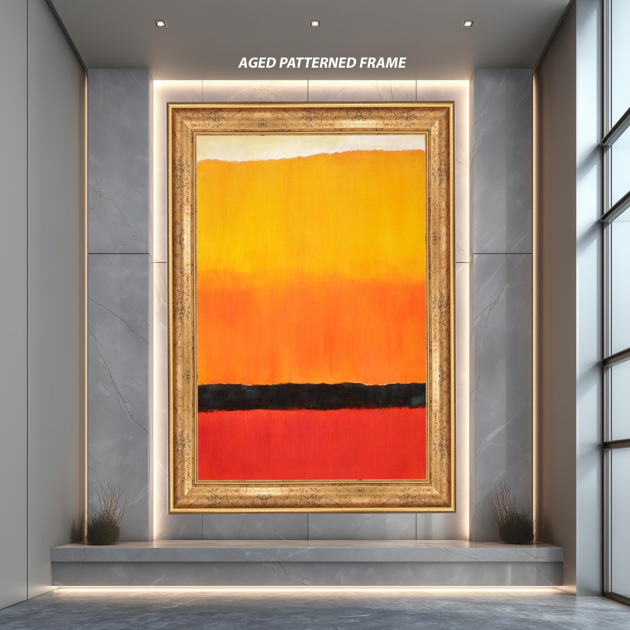 Abstract Canvas Print – Warm Tone Painting | Modern Wall Decor, Vibrant Color Poster