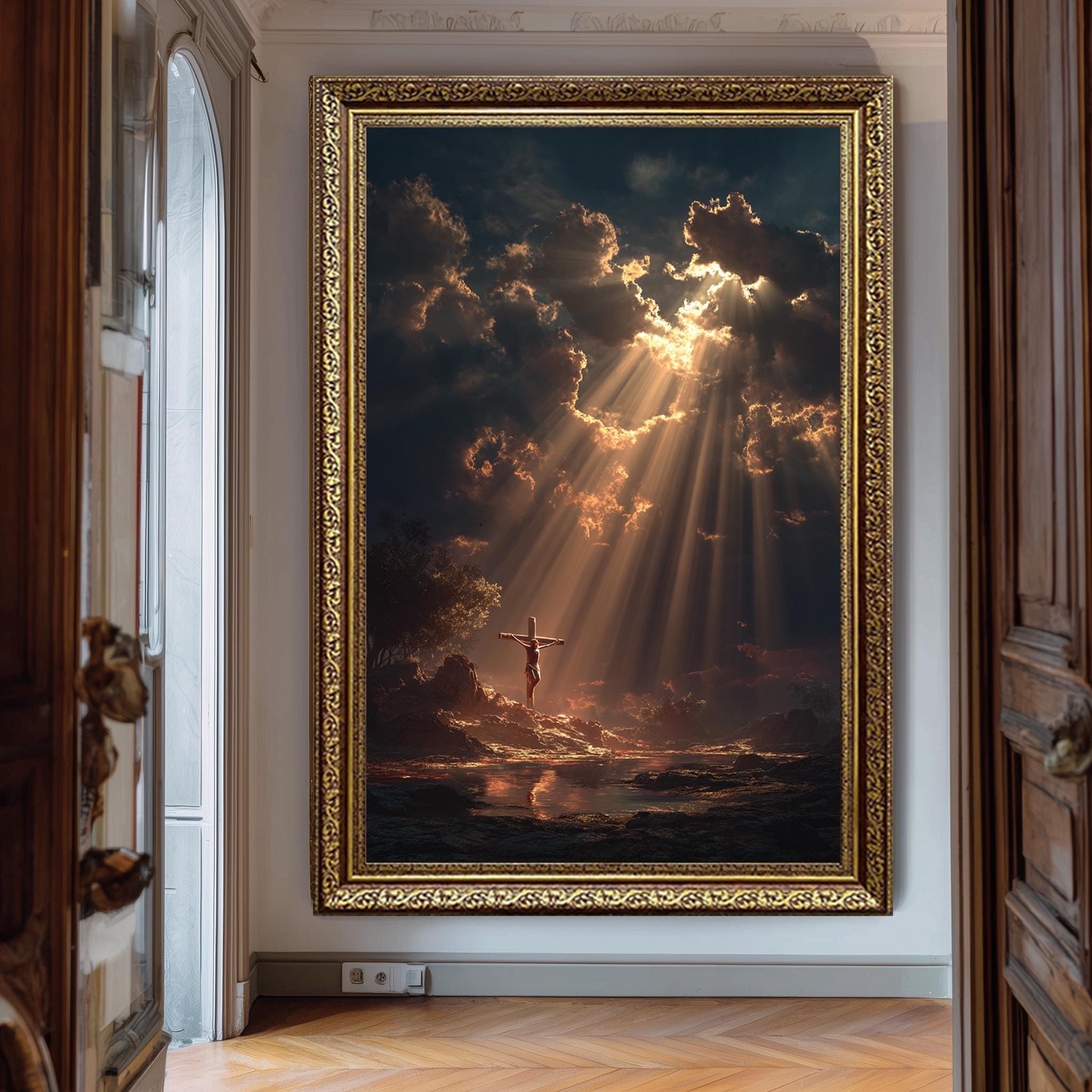 Jesus Crucifixion Wall Art | Canvas Crucifixion Print – Spiritual Home Decoration