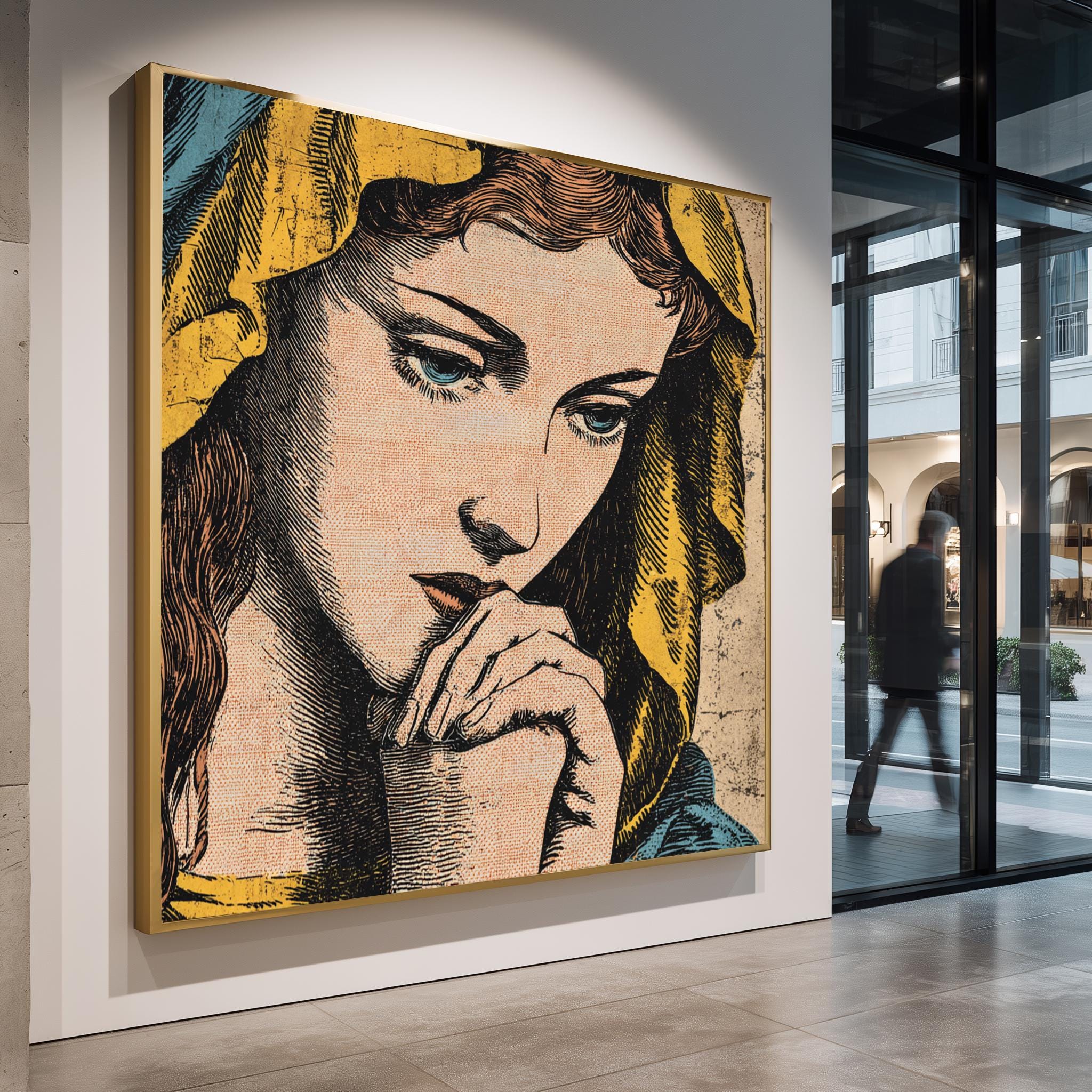 Religious Pop Art Print – Vintage Prayer Art Featuring Prayerful Woman Image