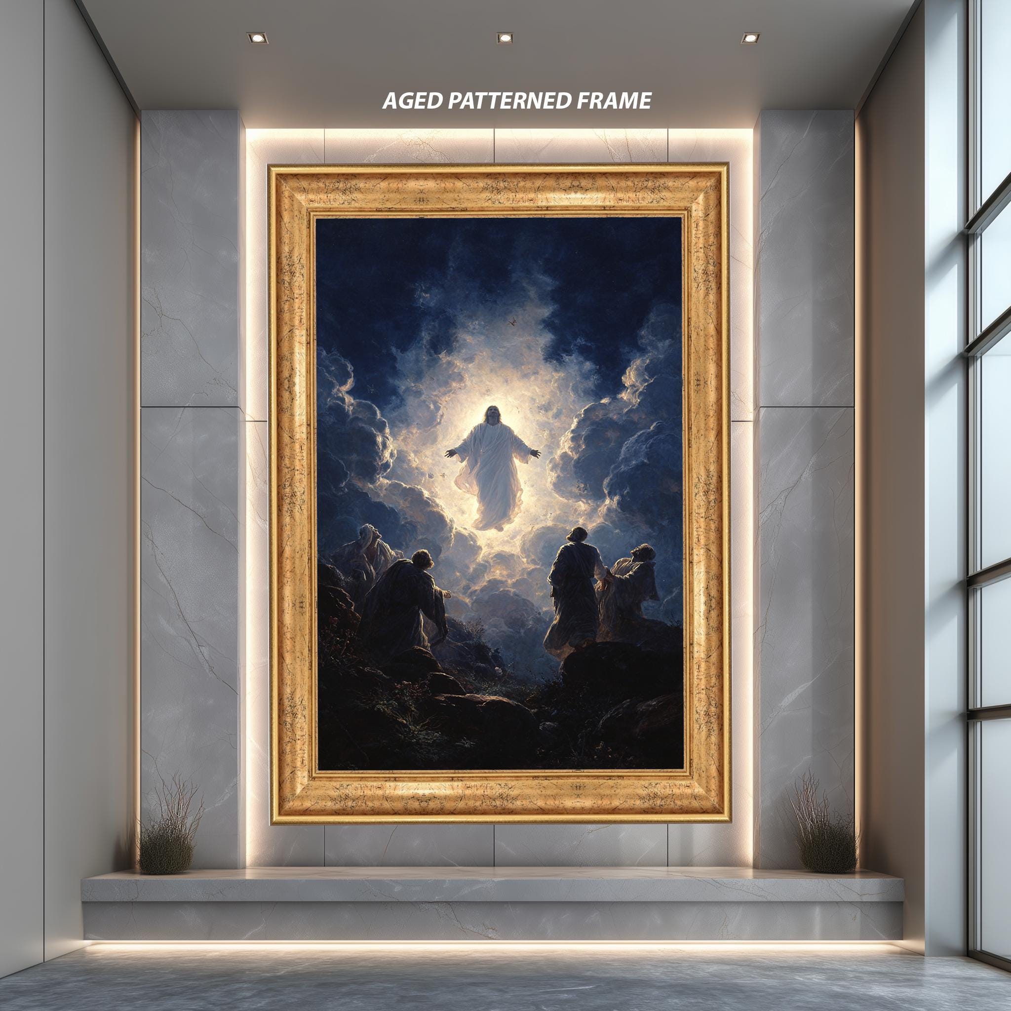Ascension of Jesus Canvas | Christian Wall Art - Spiritual Christ Artwork Gift
