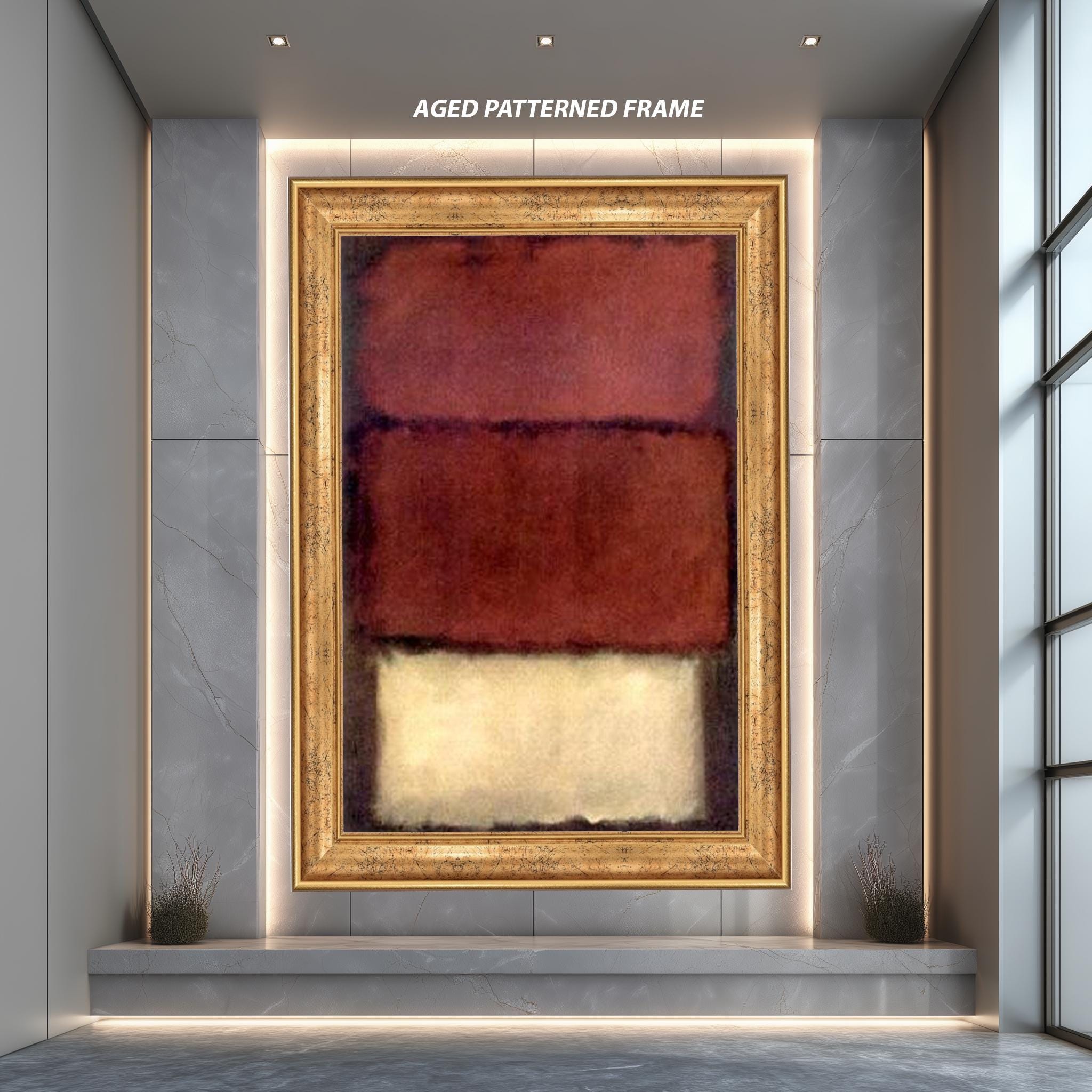 Abstract Canvas Print – Minimalist Wall Art | Modern Rustic Decor, Large Color Block Painting