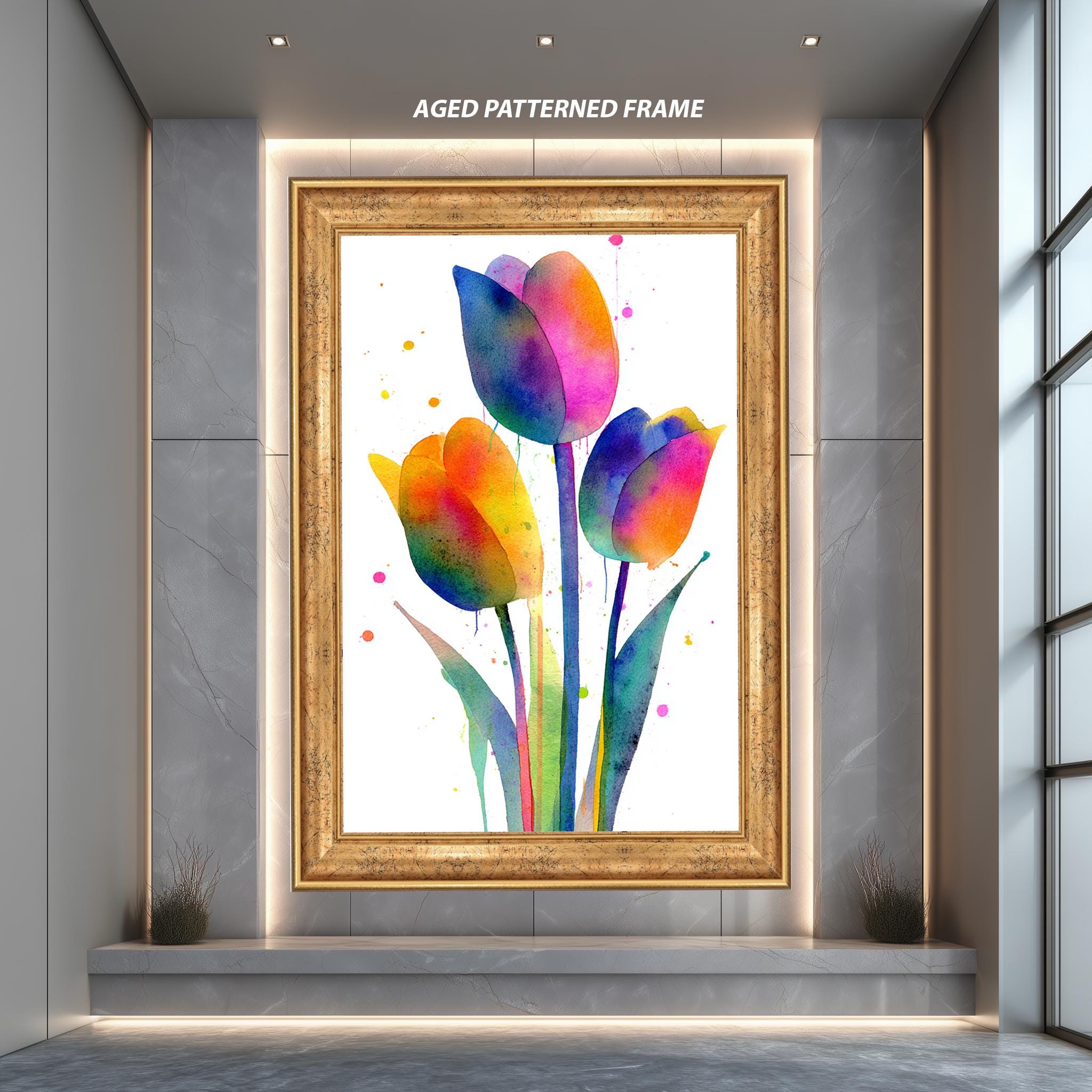 Watercolor Flower Canvas – Vibrant Floral Wall Art | Abstract Botanical Print