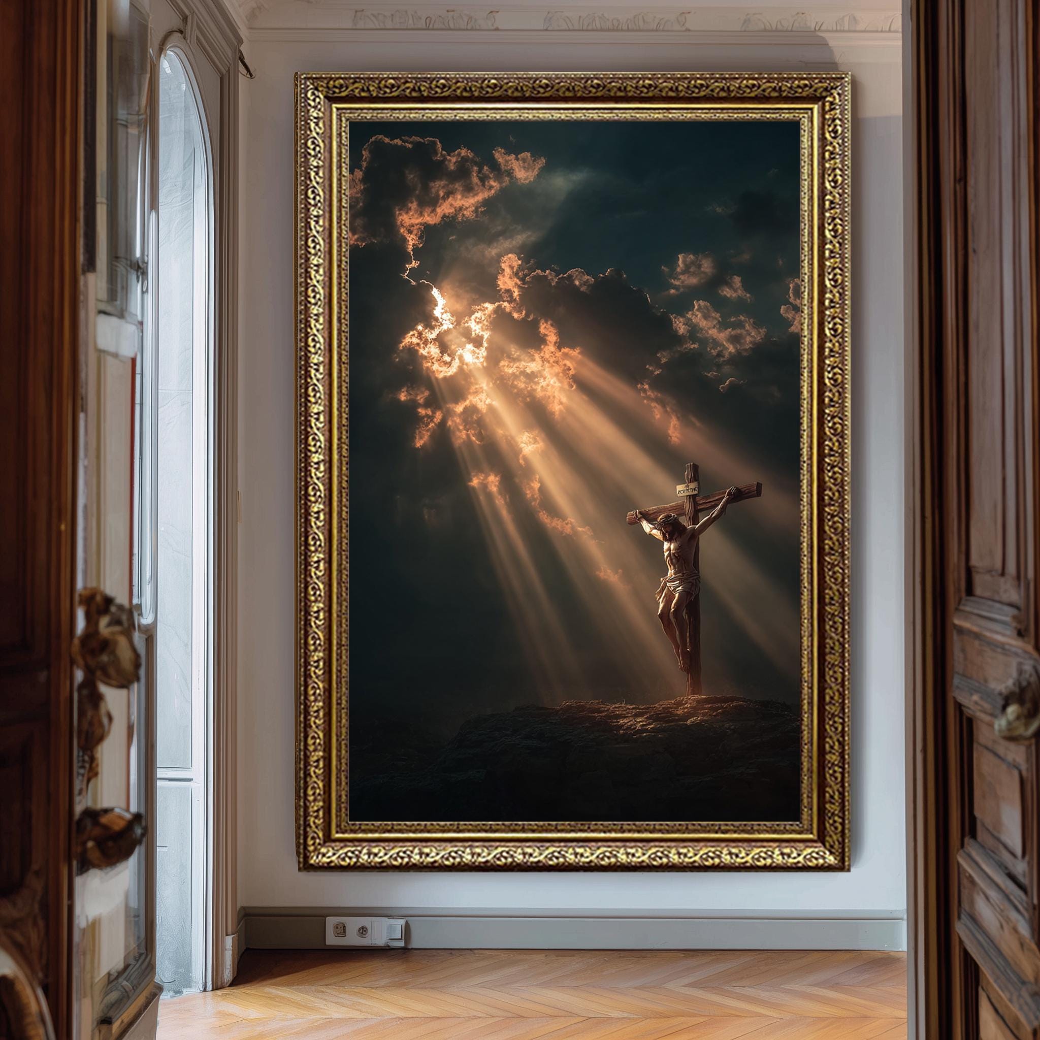 Jesus Crucifixion Wall Art – Christian Religious Poster | Spiritual Canvas Print
