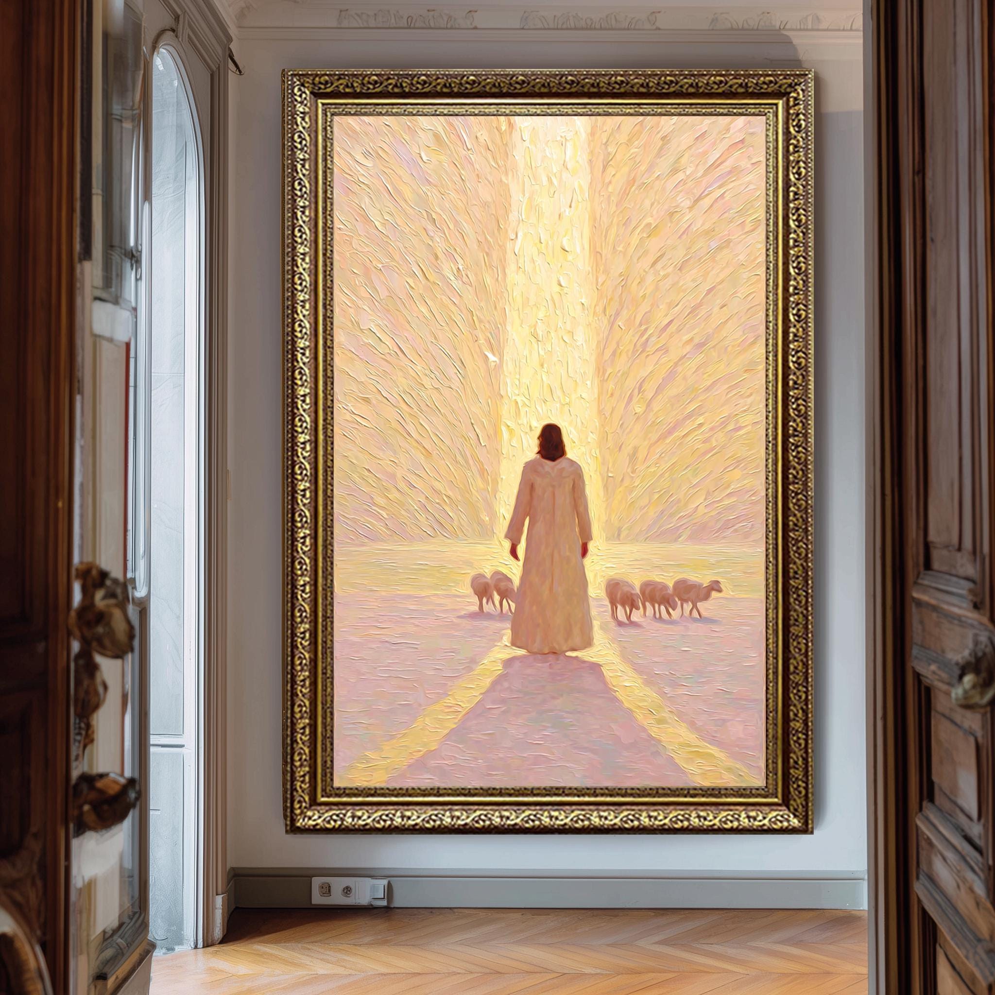 Jesus Christ Digital Print - Christian Wall Art | Good Shepherd Canvas Artwork