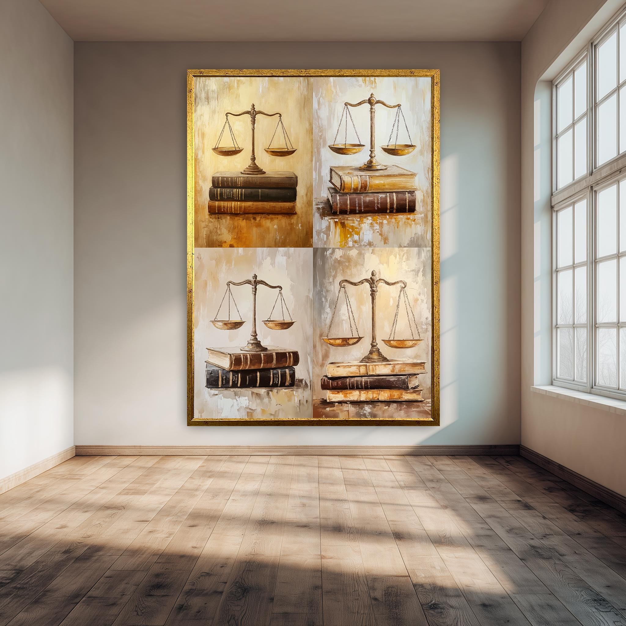 Scales Of Justice Art - Law Office Decor | Legal Symbol Canvas Print For Lawyers