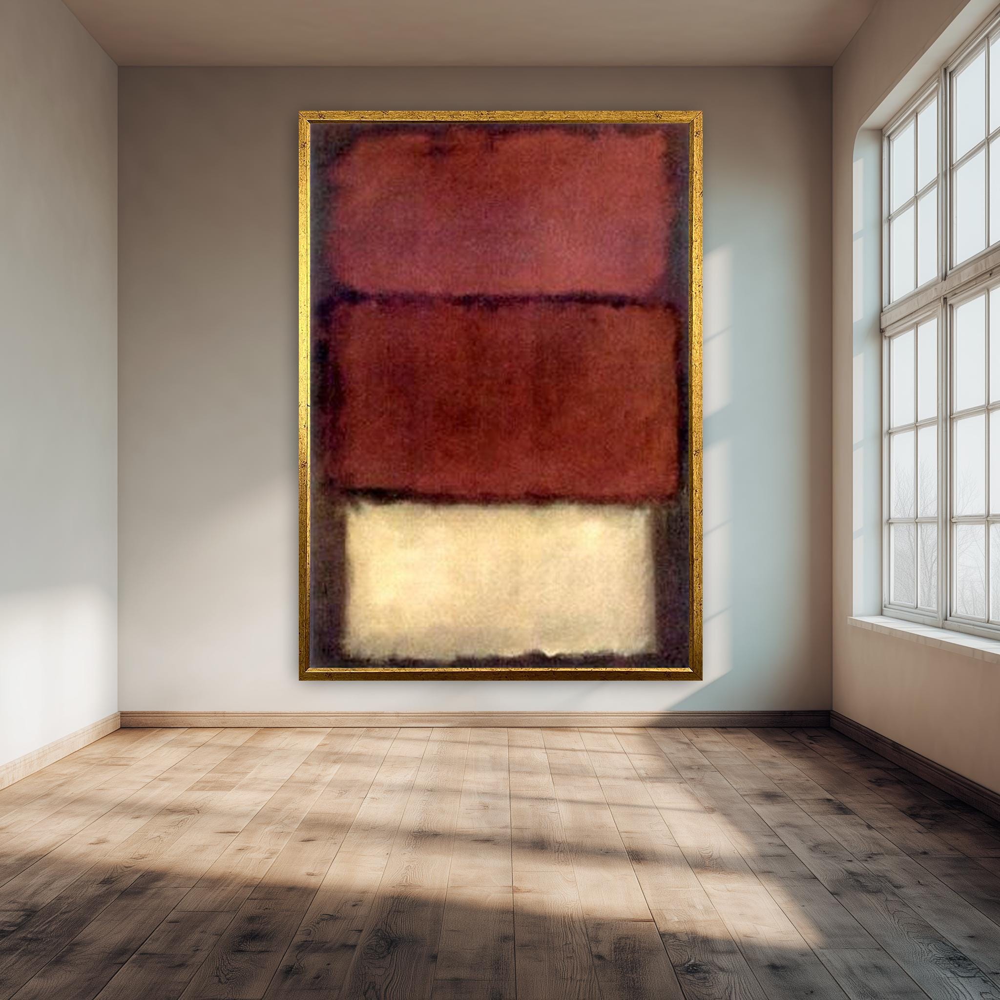 Abstract Canvas Print – Minimalist Wall Art | Modern Rustic Decor, Large Color Block Painting