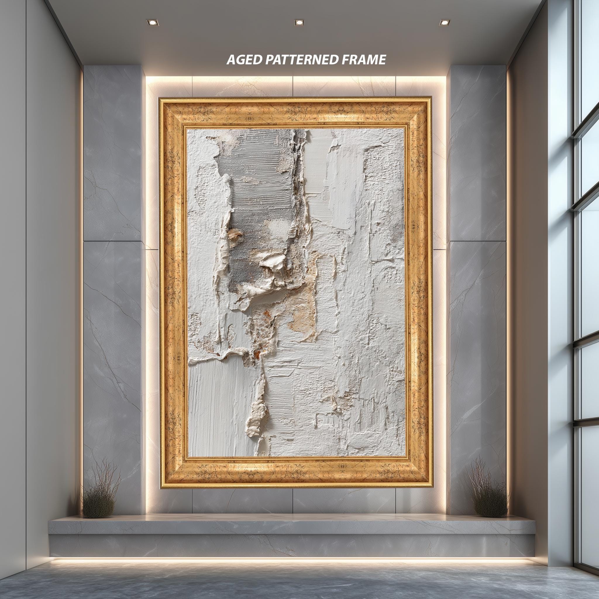 Textured Abstract Wall Art – Minimalist Japandi Canvas Art for Living Room Decor