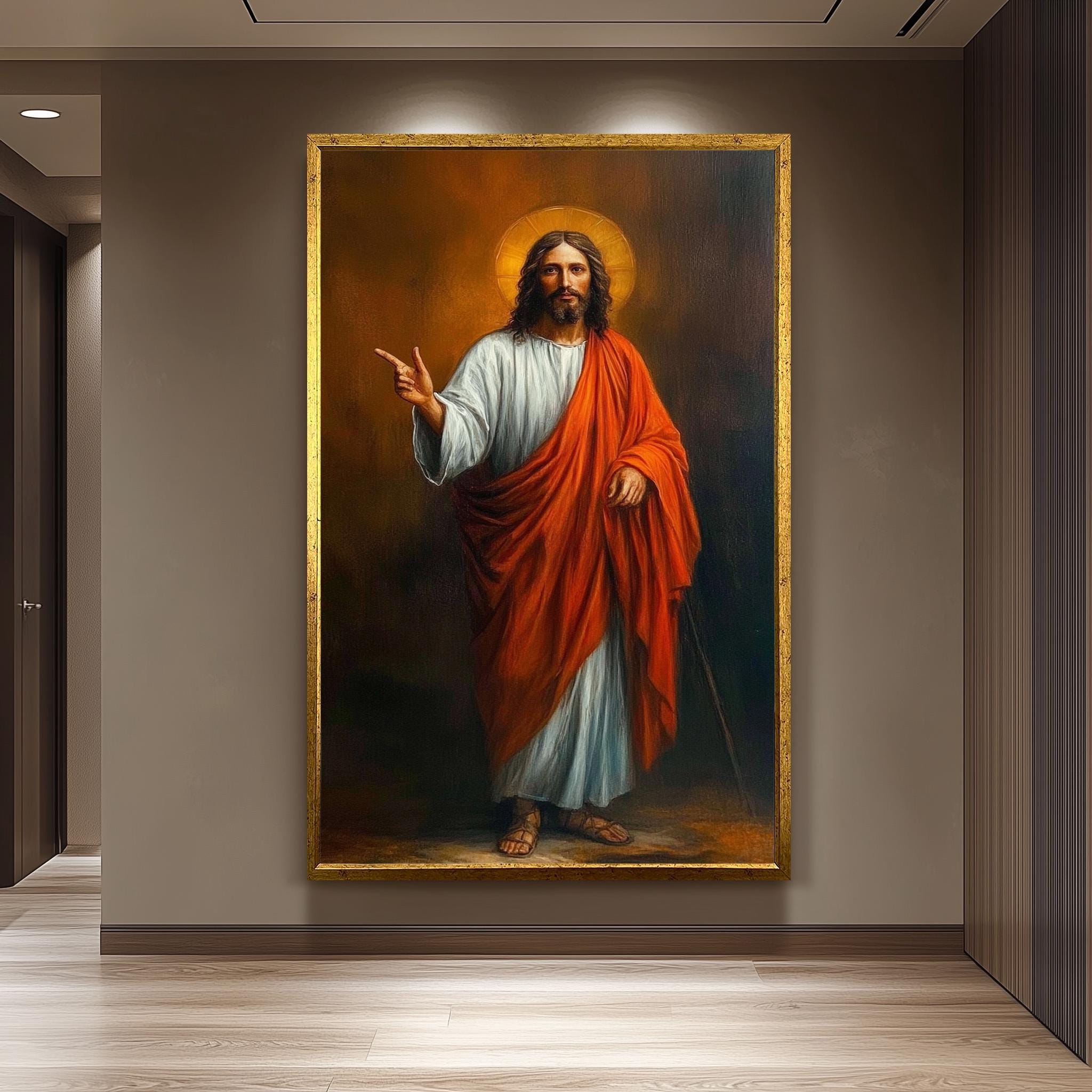 Jesus Christ Canvas Painting – Vintage Religious Wall Art | Christian Home Decor