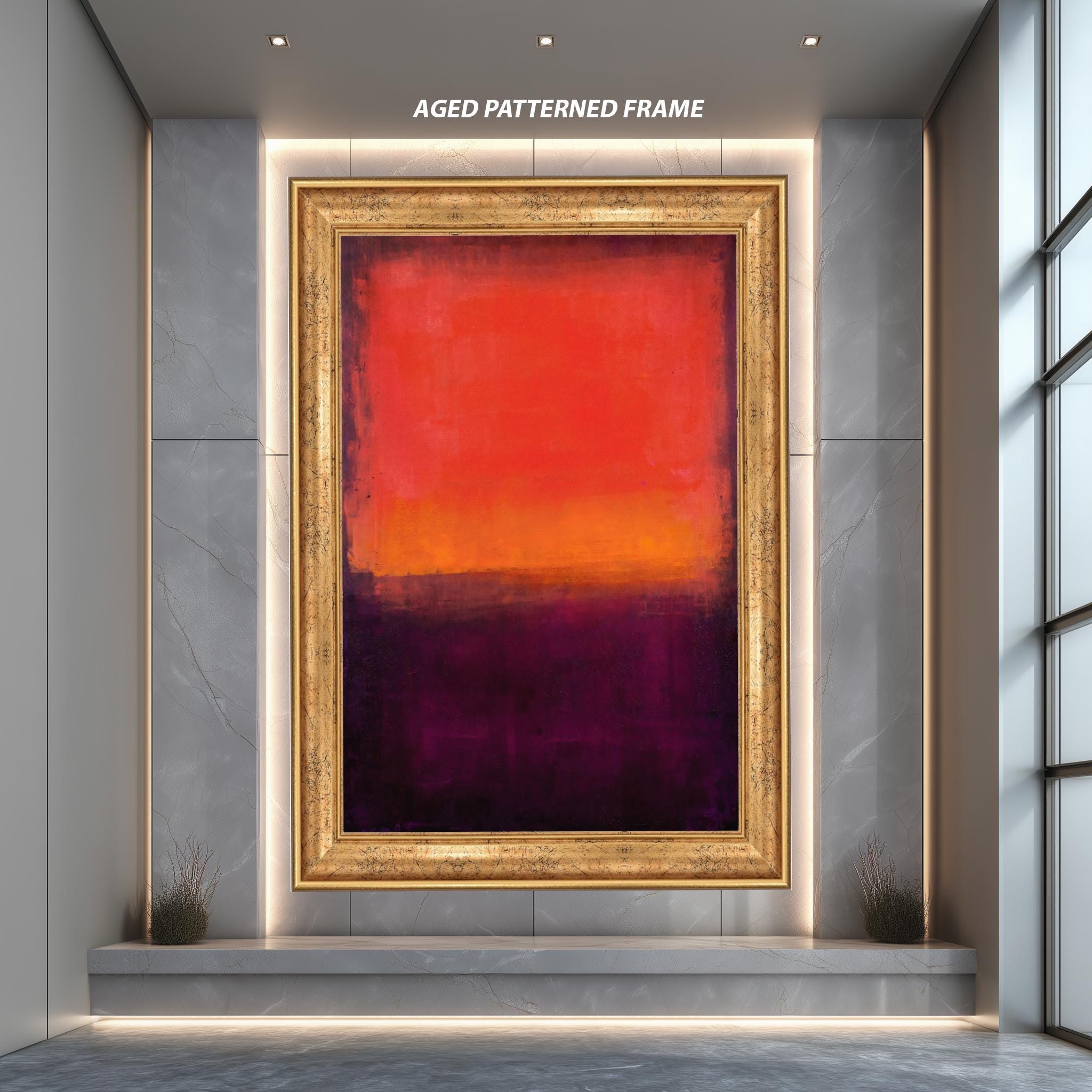 Abstract Canvas Print – Modern Wall Art | Sunset Color Print, Bold Color Blocking