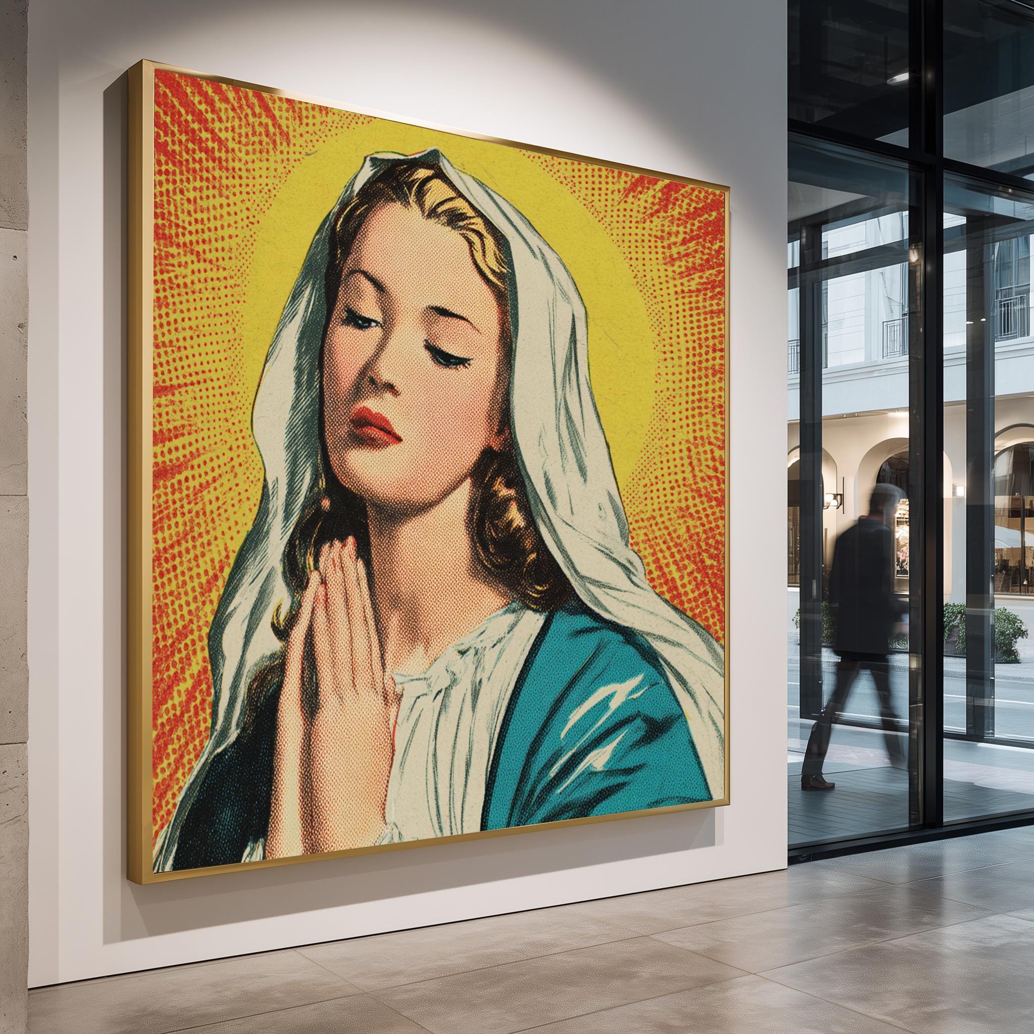 Virgin Mary Wall Art – Vintage Prayer Print | Catholic Home Art, Spiritual Decor