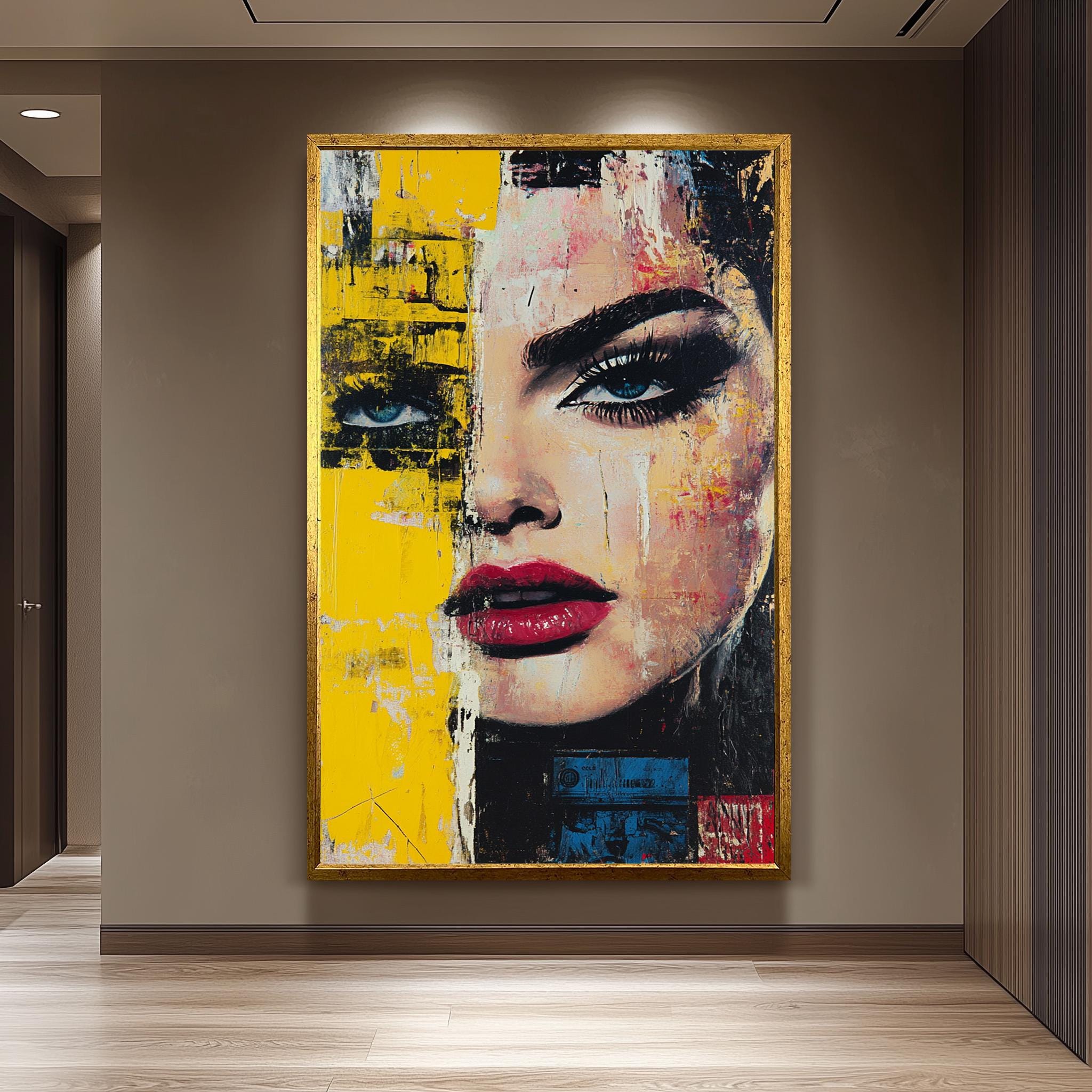 Pop Art Woman Portrait – Modern Canvas Art | Urban Wall Décor | Bold Feminine Expression