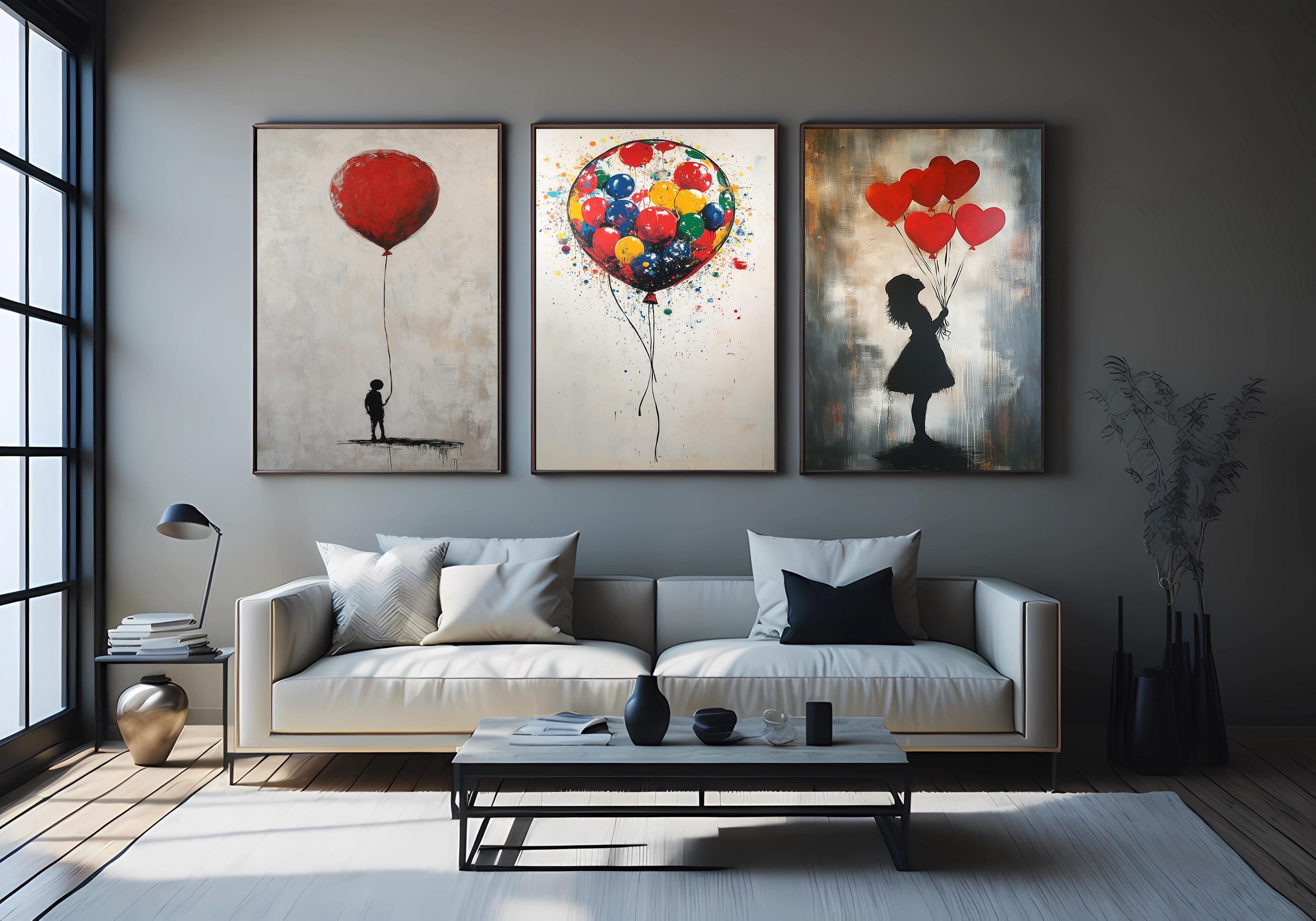 Balloon Canvas Print – Whimsical Nursery Wall Art Set | Playful Kids Room Decor
