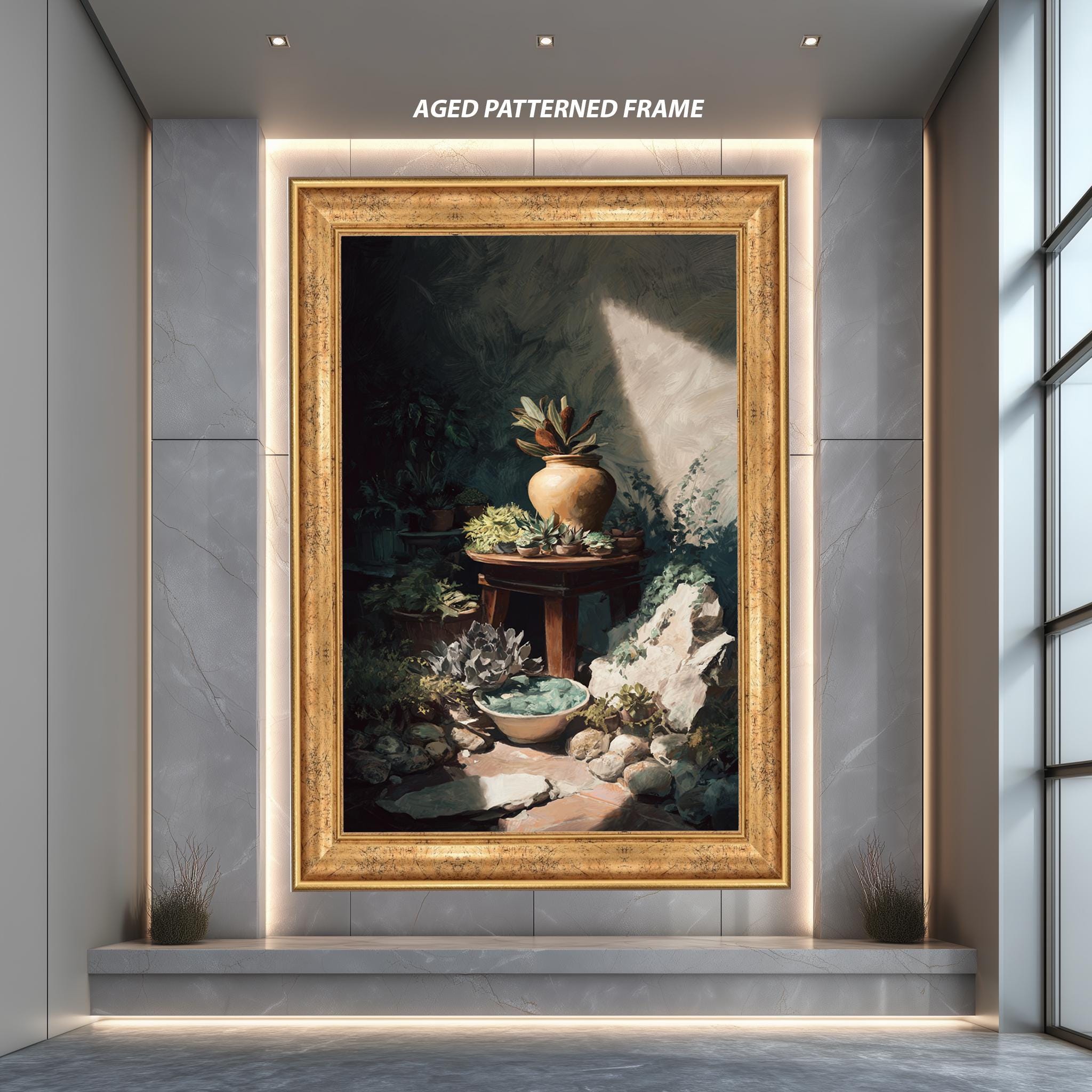 Succulent Garden Art Print – Botanical Wall Art | Rustic Plant Lover Poster