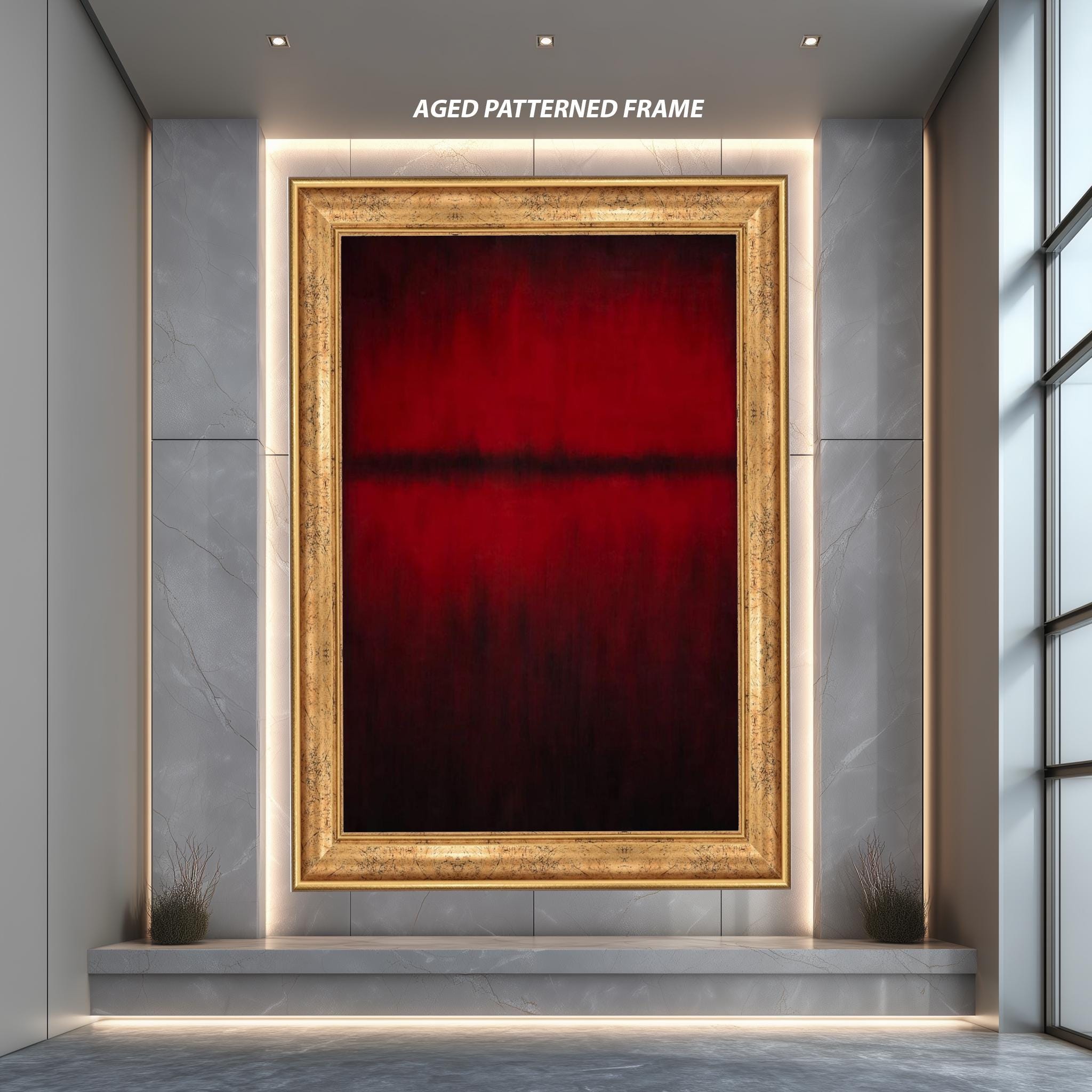 Abstract Canvas Print - Red Black Canvas Print | Modern Wall Art With Bold Color Artwork