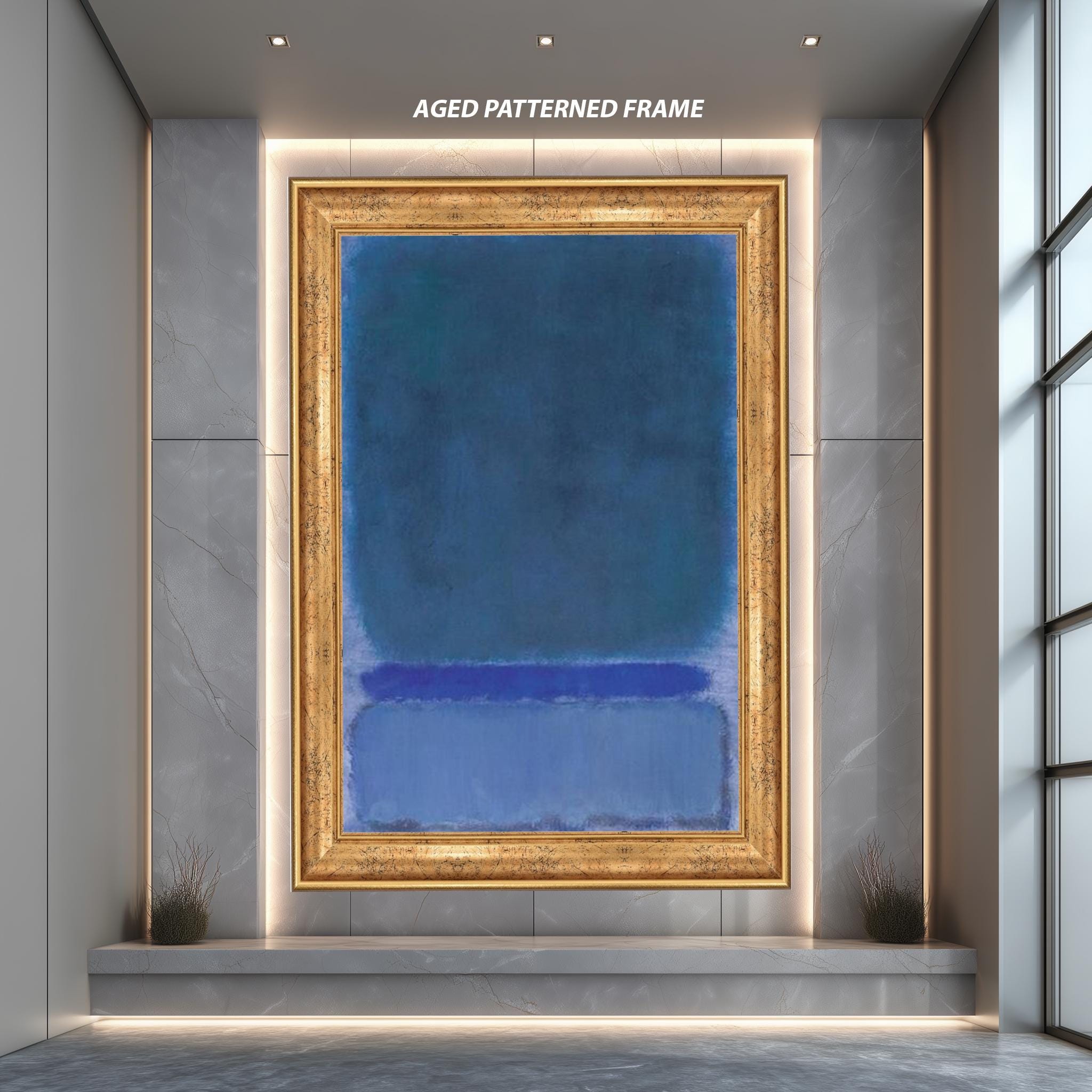 Abstract Canvas Print - Blue Color Block Art | Modern Minimalist Wall Decor