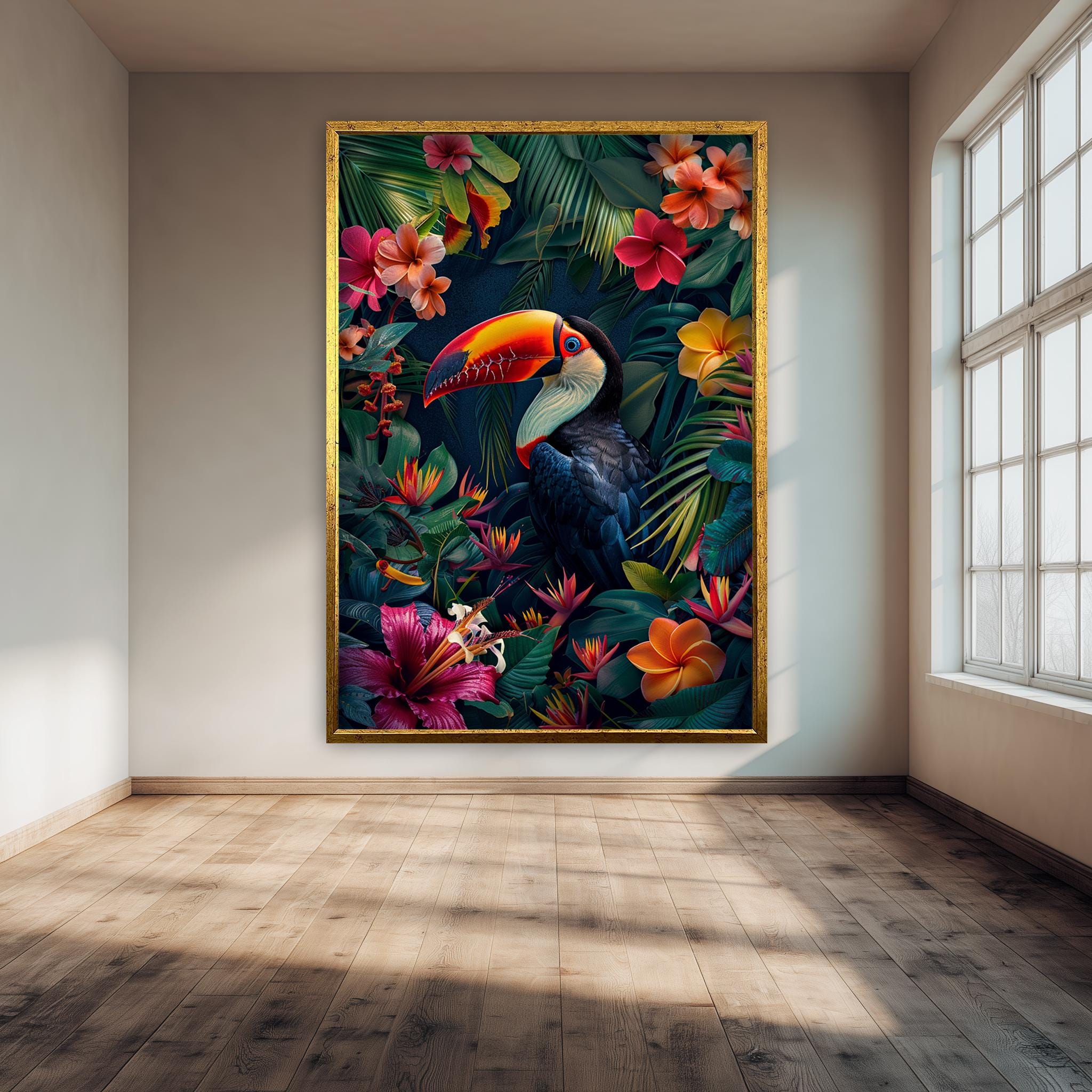 Toucan Canvas Print – Tropical Bird Art | Vibrant Jungle Wall Decor Poster
