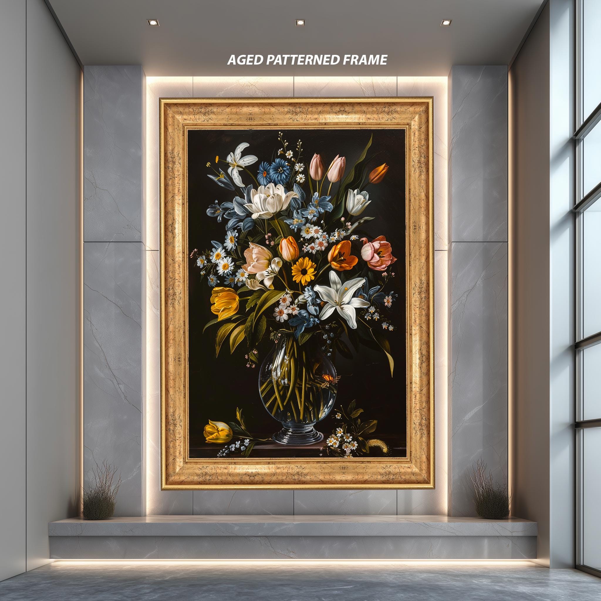 Vintage Floral Canvas - Classic Flower Poster | Elegant Living Room Art