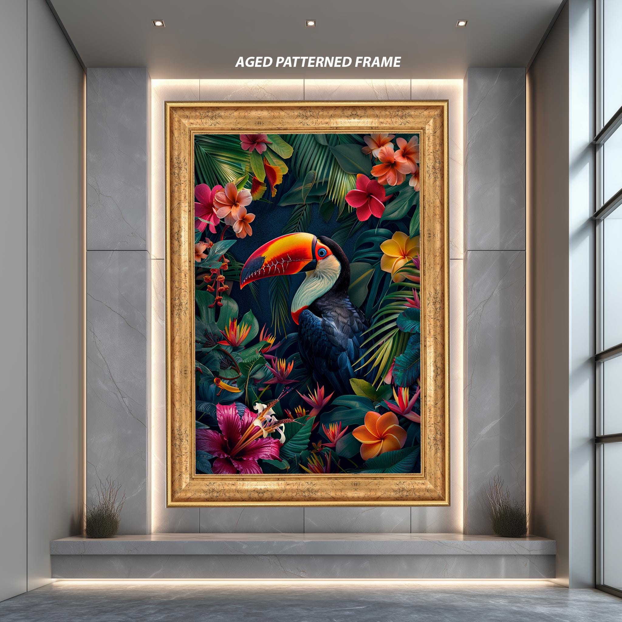 Toucan Canvas Print – Tropical Bird Art | Vibrant Jungle Wall Decor Poster