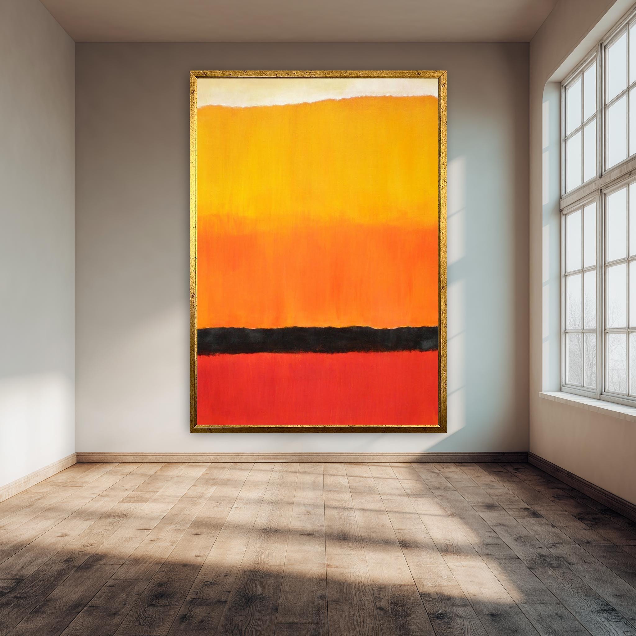 Abstract Canvas Print – Warm Tone Painting | Modern Wall Decor, Vibrant Color Poster