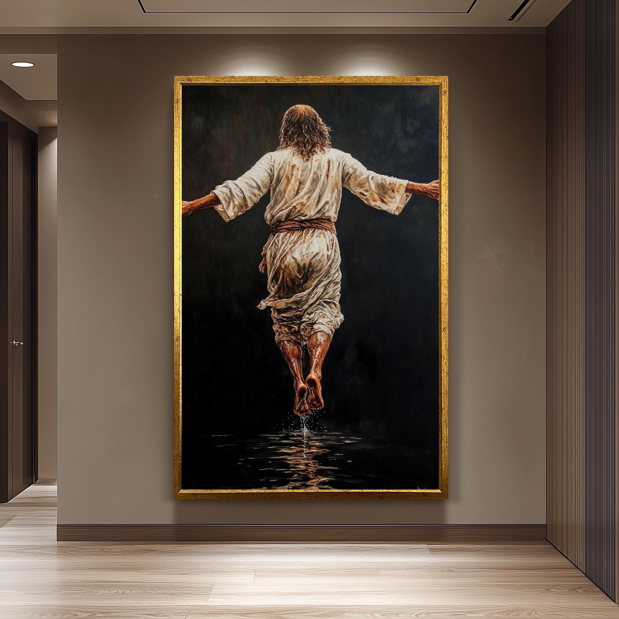 Jesus Walking on Water – Powerful Christian Wall Art | Faith-Based Canvas Print