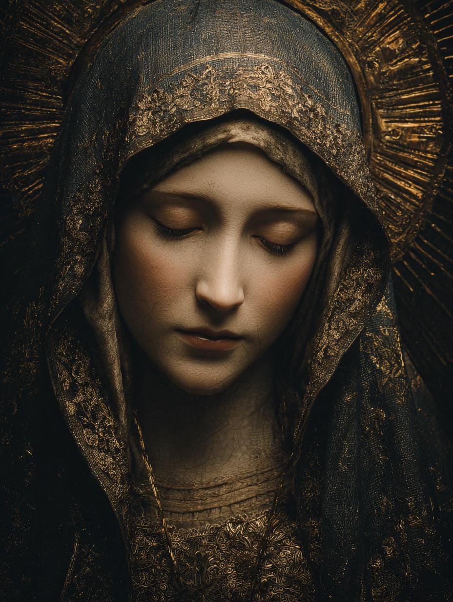 Holy Mother Art Print – Spiritual Wall Art Featuring Divine Love Artwork