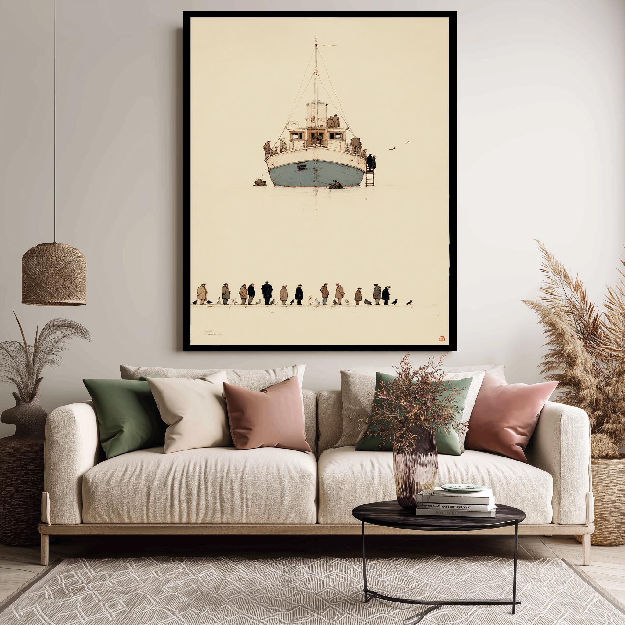 Minimalist Wall Art – Surreal Digital Illustration | Vintage Style Poster Print