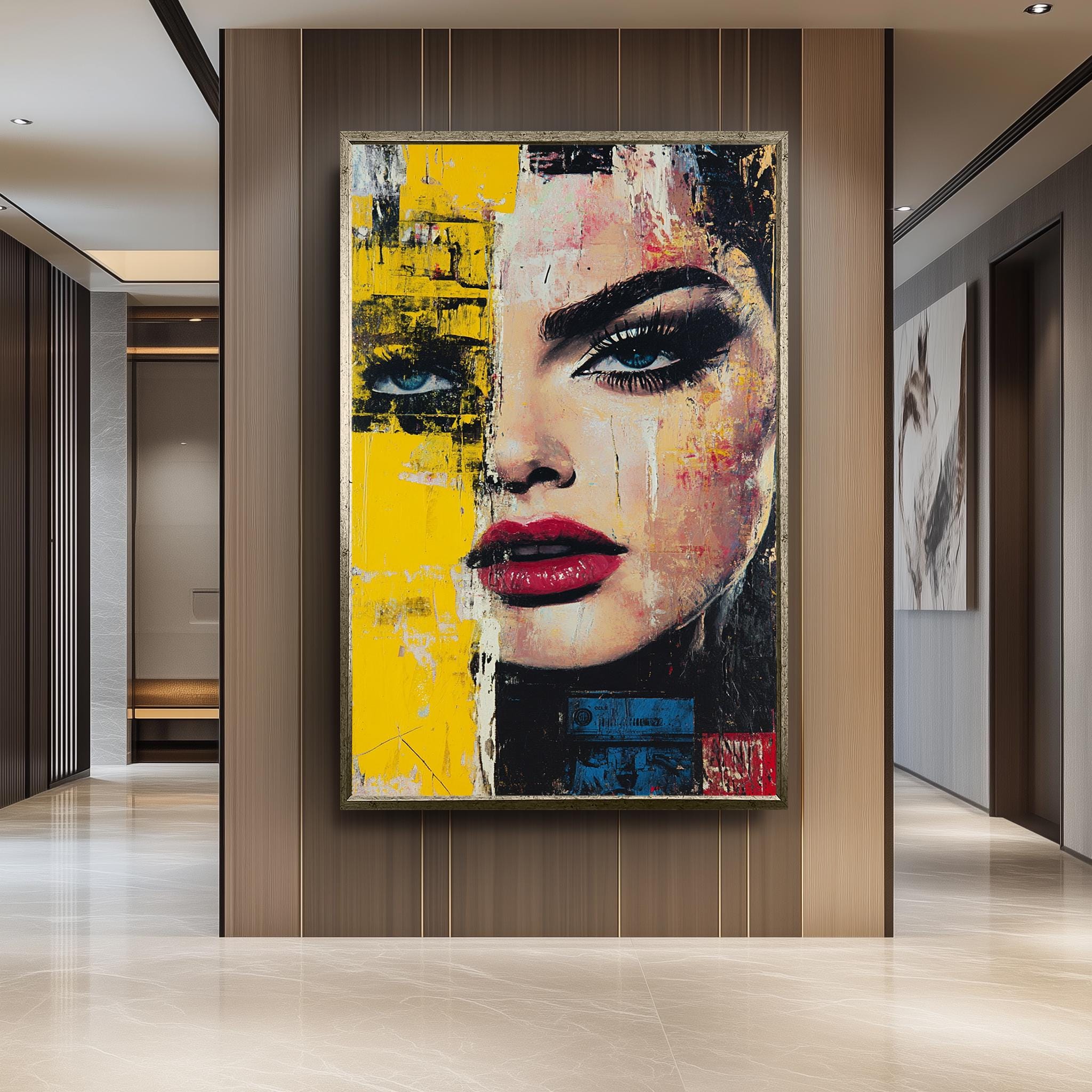 Pop Art Woman Portrait – Modern Canvas Art | Urban Wall Décor | Bold Feminine Expression