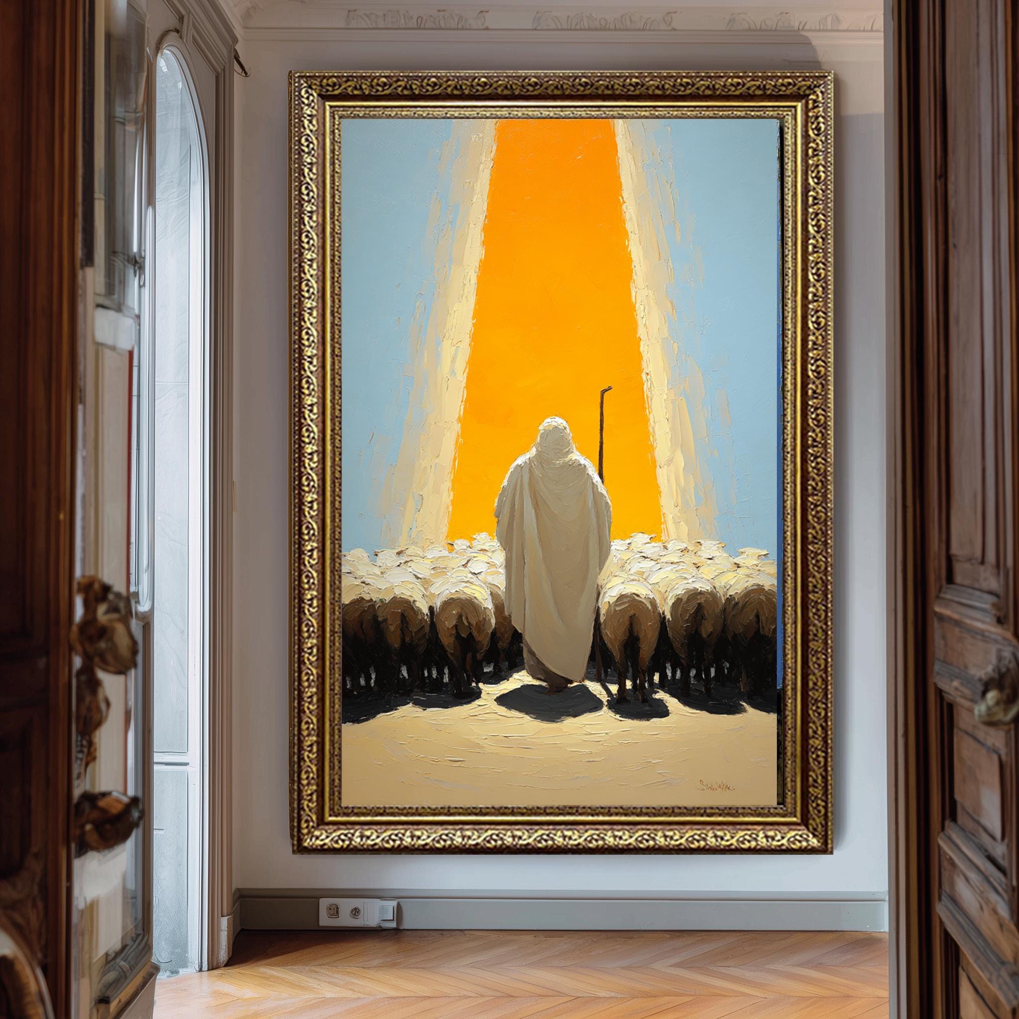 Jesus Good Shepherd Art - Christian Wall Art | Divine Light Poster Print